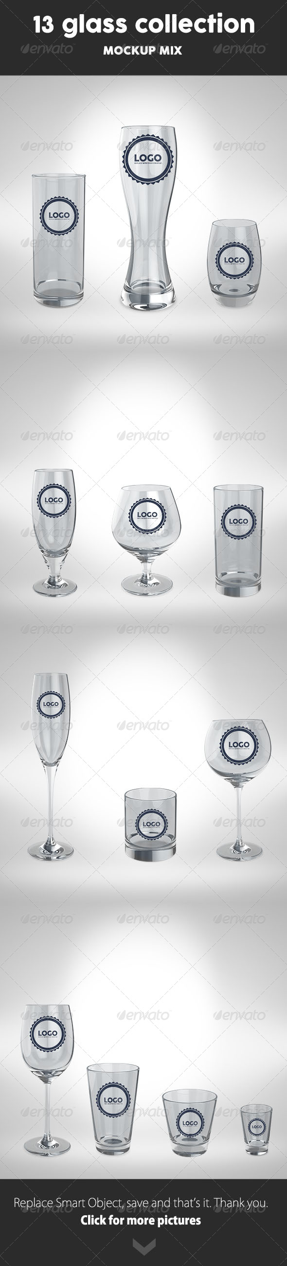 13 Glass Collection Mock Up 13 Glass Collection Mock Up