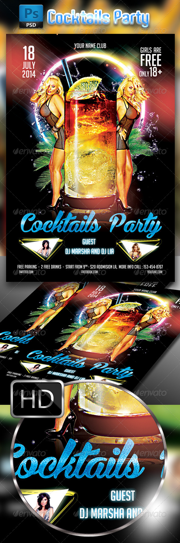 GraphicRiver Cocktail Party Flyer Template #2 8234249 GraphicRiver Cocktail Party Flyer Template #2 8234249