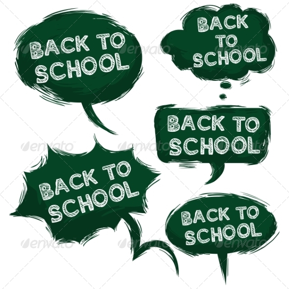 GraphicRiver Vector Set of Grundge Green Bubbles Back to School 8234422 GraphicRiver Vector Set of Grundge Green Bubbles Back to School 8234422