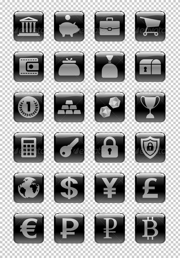 GraphicRiver Icon Set on the Money Theme 8233380 GraphicRiver Icon Set on the Money Theme 8233380