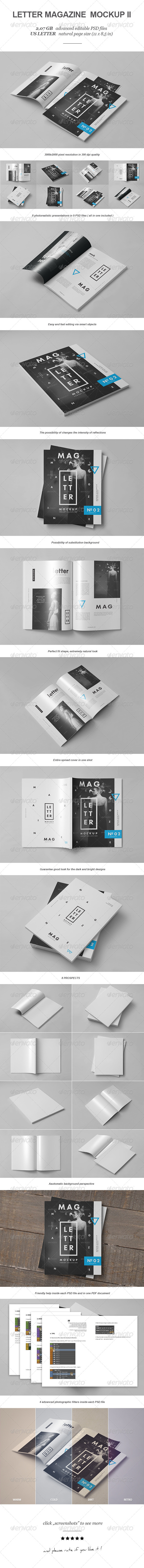 GraphicRiver Letter Magazine Brochure Mock-up II 8234615 GraphicRiver Letter Magazine Brochure Mock-up II 8234615