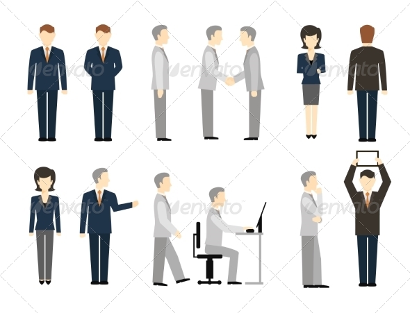 Business Peoples in Different Poses Business Peoples in Different Poses