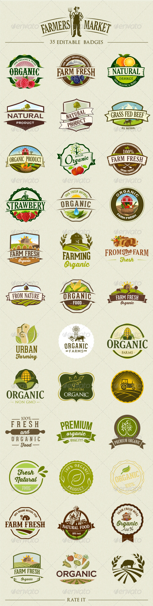 GraphicRiver 35 Organic Food Labels and Badges 8166879 GraphicRiver 35 Organic Food Labels and Badges 8166879