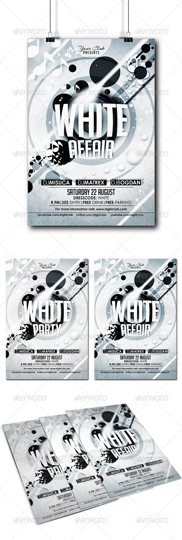 White Affair Party Flyer - Clubs & Parties Events