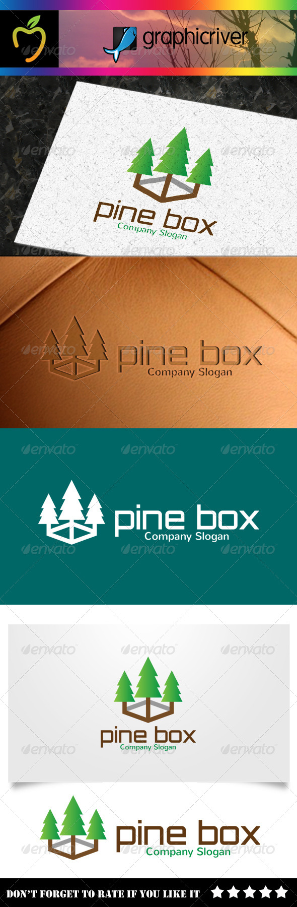 GraphicRiver Pine Box Logo 8240379 GraphicRiver Pine Box Logo 8240379