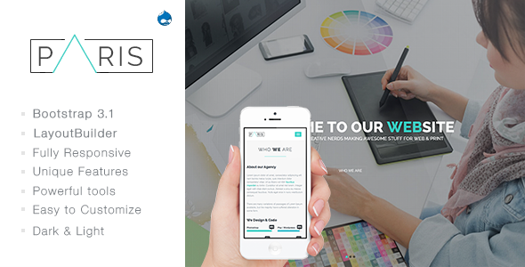 ThemeForest PARIS Responsive OnePage Drupal 7 Theme 8241251