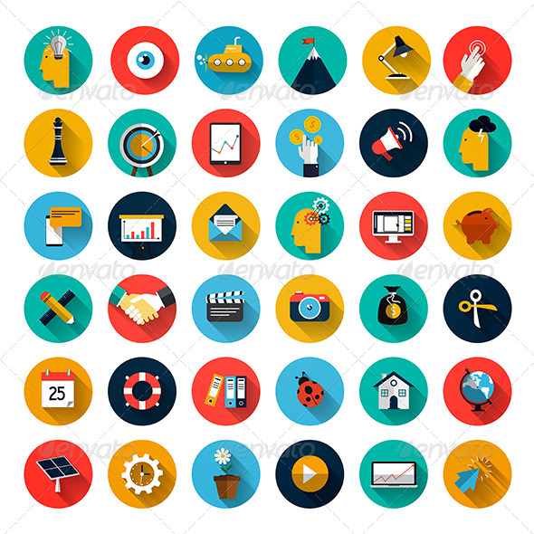 Set of Flat Design Icons Set of Flat Design Icons