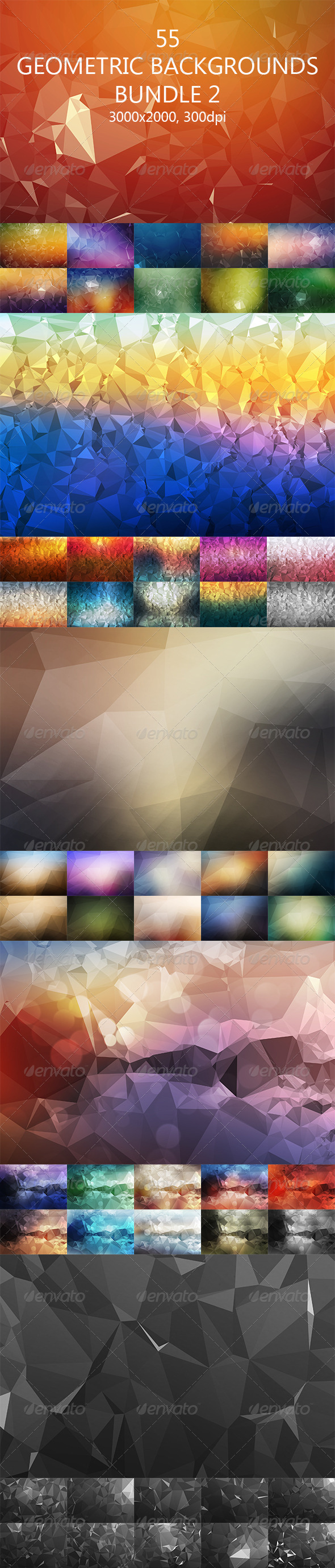 55 Geometric Backgrounds Bundle 2