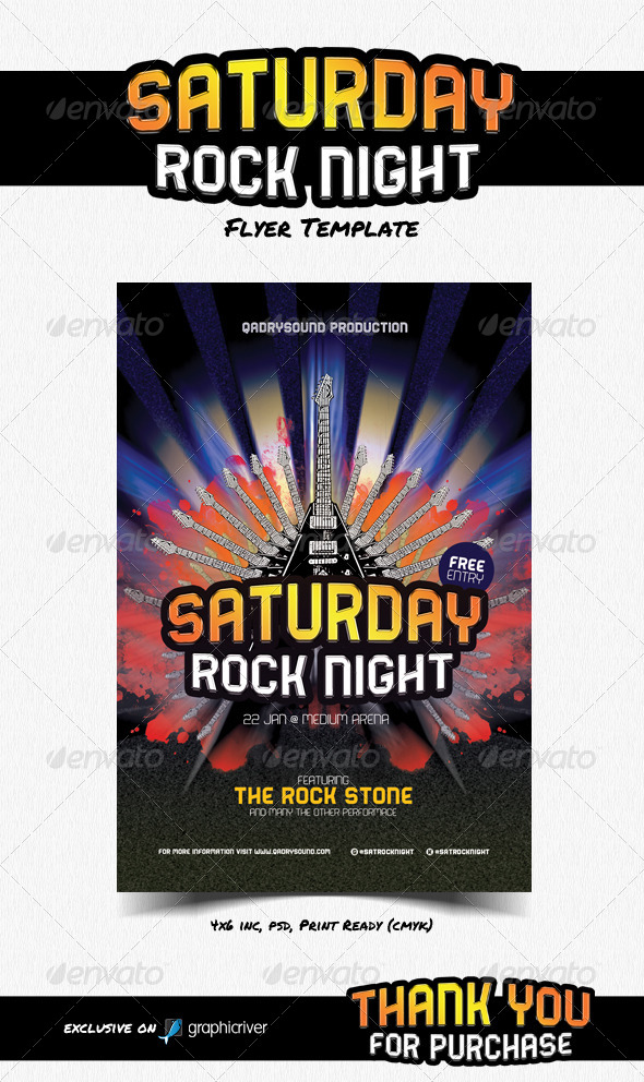 GraphicRiver Saturday Rock Night 8232170 GraphicRiver Saturday Rock Night 8232170