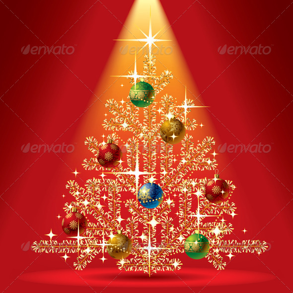 GraphicRiver Gold Christmas Tree 8242524 GraphicRiver Gold Christmas Tree 8242524