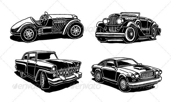GraphicRiver Retro Cars Set 8242525 GraphicRiver Retro Cars Set 8242525