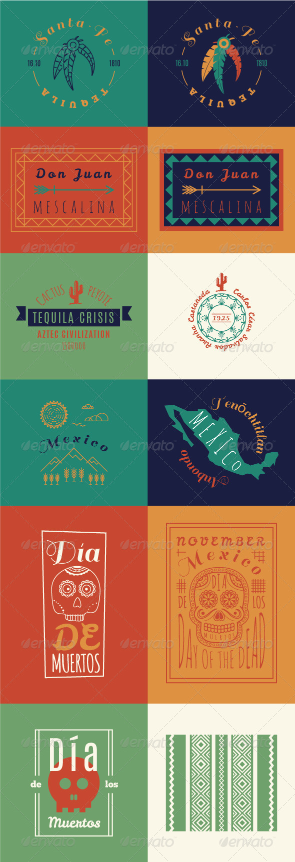 GraphicRiver Mexican set Insignias Bundle 8242769 GraphicRiver Mexican set Insignias Bundle 8242769