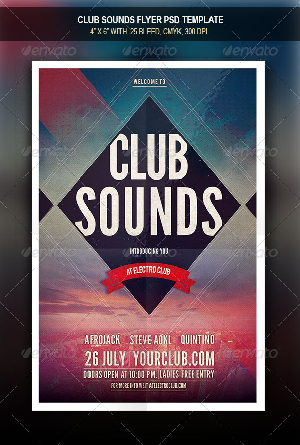 GraphicRiver Club Sounds Flyer 8242881 GraphicRiver Club Sounds Flyer 8242881