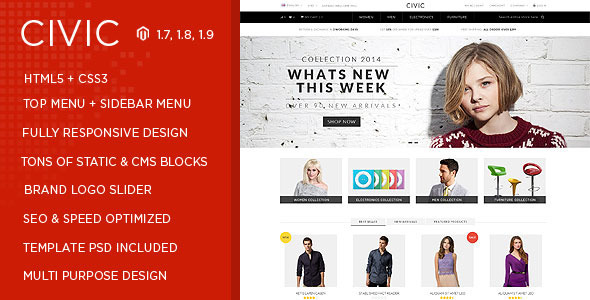 ThemeForest Civic Responsive Multipurpose Magento Theme 8242937 ThemeForest Civic Responsive Multipurpose Magento Theme 8242937
