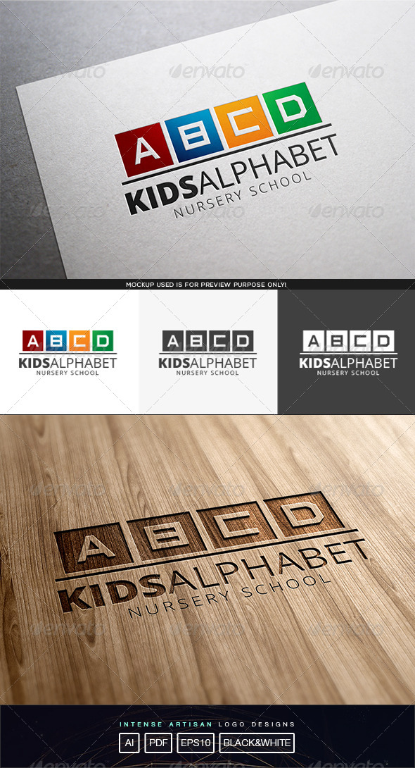 GraphicRiver Kids Alphabet Logo Template 8243167 GraphicRiver Kids Alphabet Logo Template 8243167