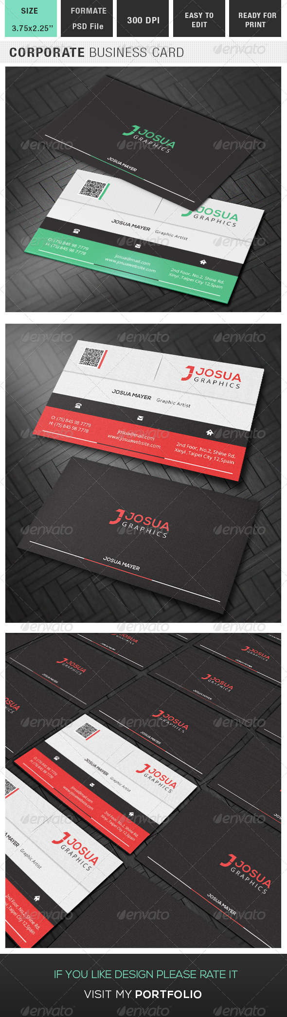 GraphicRiver Corporate Business Card 8238974 GraphicRiver Corporate Business Card 8238974