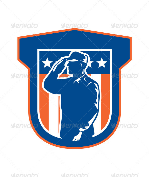 GraphicRiver American Miilitary Serviceman Salute Side Crest 8245584 GraphicRiver American Miilitary Serviceman Salute Side Crest 8245584