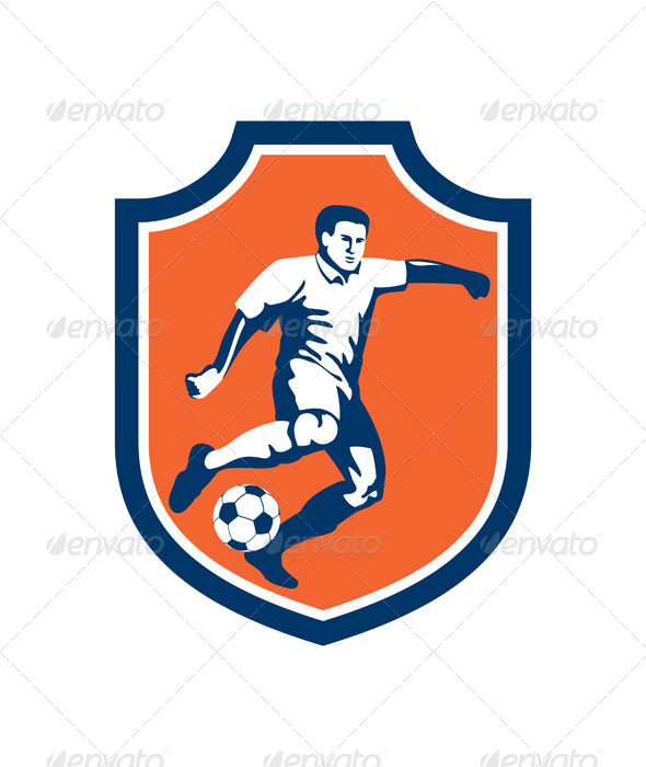 GraphicRiver Soccer Player Shield 8245644 GraphicRiver Soccer Player Shield 8245644