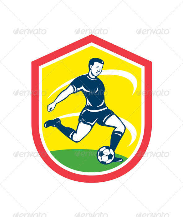 GraphicRiver Soccer Player Shield 8245652 GraphicRiver Soccer Player Shield 8245652