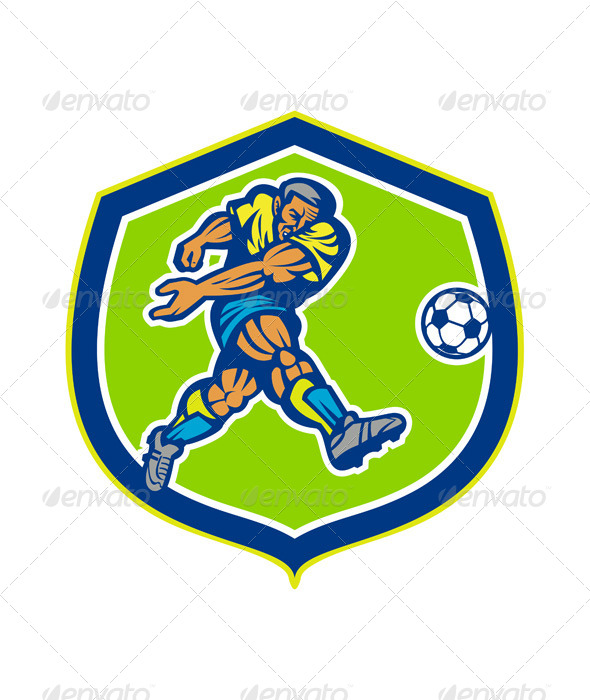 GraphicRiver Soccer Football Player Kicking Ball Retro 8245654 GraphicRiver Soccer Football Player Kicking Ball Retro 8245654