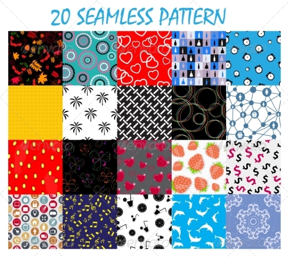GraphicRiver Seamless Pattern Background Vector Set 8247066 GraphicRiver Seamless Pattern Background Vector Set 8247066