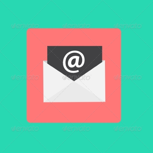 Inbox Mail Flat Concept Vector Illustration (Web)