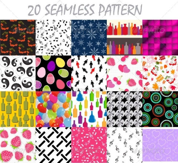 GraphicRiver Seamless Pattern Background Vector Set 8247094 GraphicRiver Seamless Pattern Background Vector Set 8247094