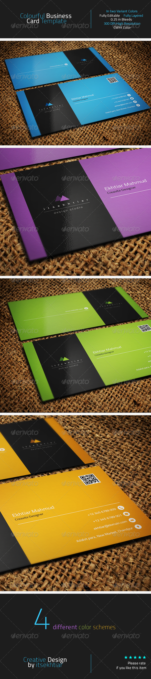 GraphicRiver Colourful Business Card Template 8247322 GraphicRiver Colourful Business Card Template 8247322