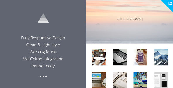 ThemeForest Aer Clean HTML5 Template 