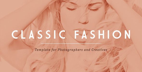 Classic Fashion Template for Photographers