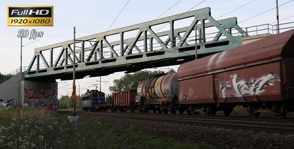 Freight Train Passes Under the Bridge 2 Freight Train Passes Under the Bridge 2