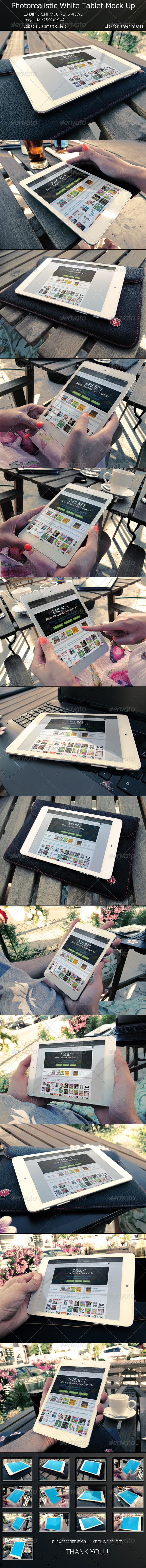 GraphicRiver Photorealistic White Tablet Mock Up 8248174 GraphicRiver Photorealistic White Tablet Mock Up 8248174