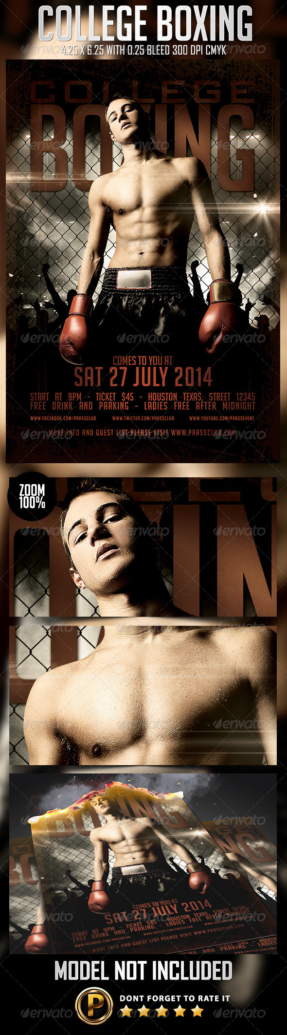 GraphicRiver College Boxing Flyer Template 8249133 GraphicRiver College Boxing Flyer Template 8249133