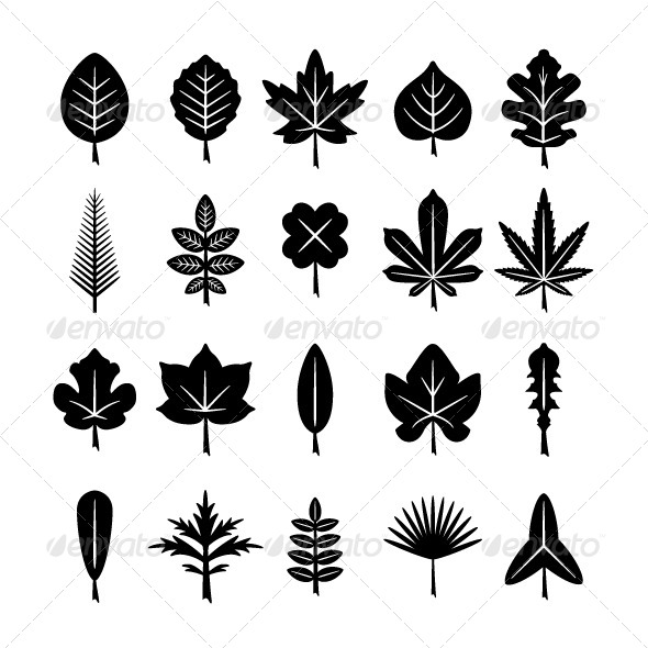 GraphicRiver Set Icons of Leaf 8249554 GraphicRiver Set Icons of Leaf 8249554