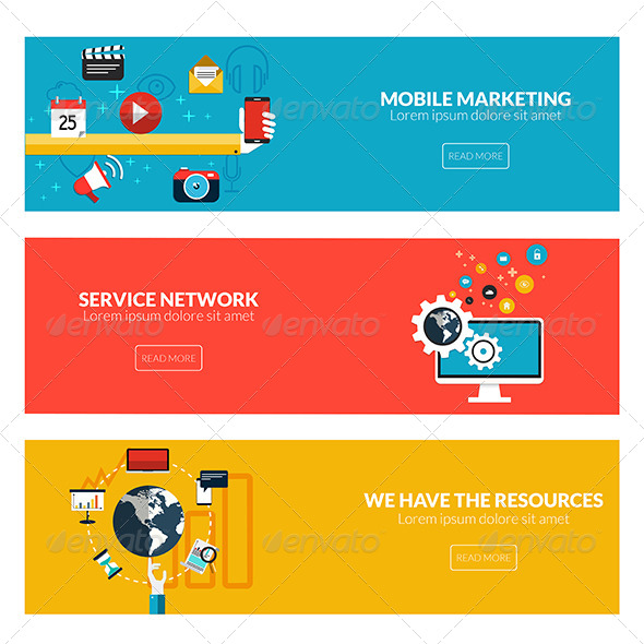 GraphicRiver Flat Designed Banners 8250212 GraphicRiver Flat Designed Banners 8250212