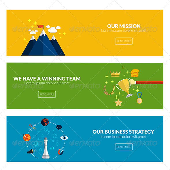 Flat Designed Banners Flat Designed Banners