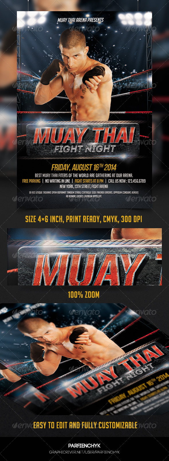 GraphicRiver Muay Thai Flyer Template 8250492 GraphicRiver Muay Thai Flyer Template 8250492