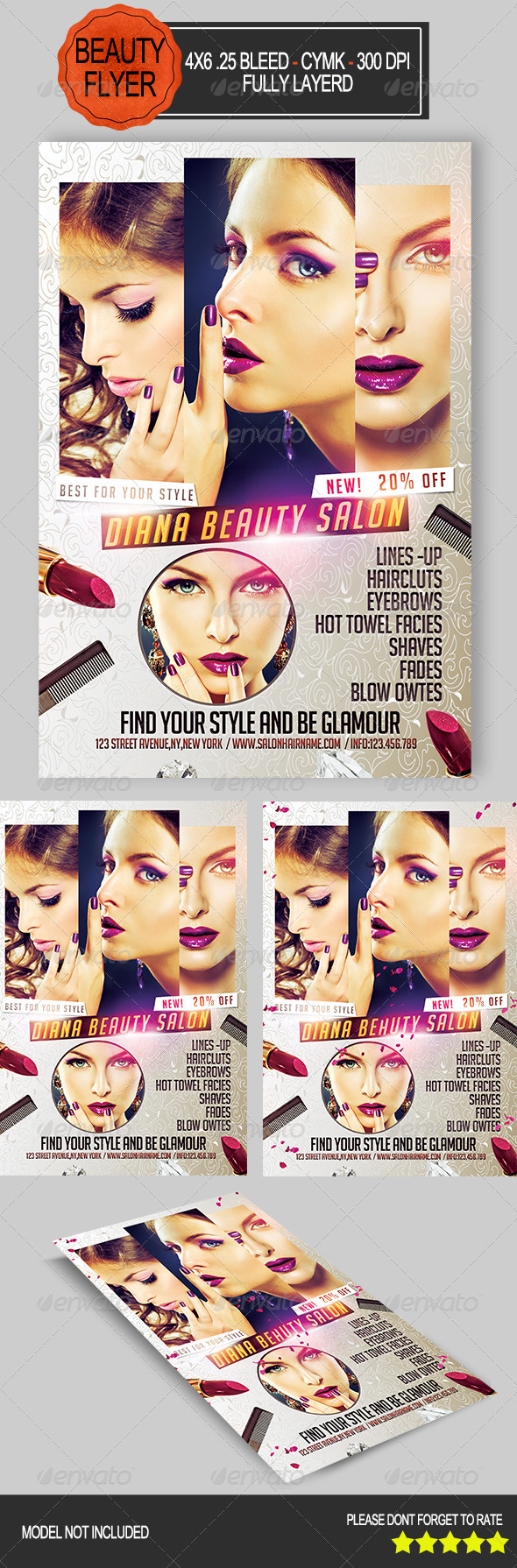 GraphicRiver Beauty Salon Flyer 8251014 GraphicRiver Beauty Salon Flyer 8251014