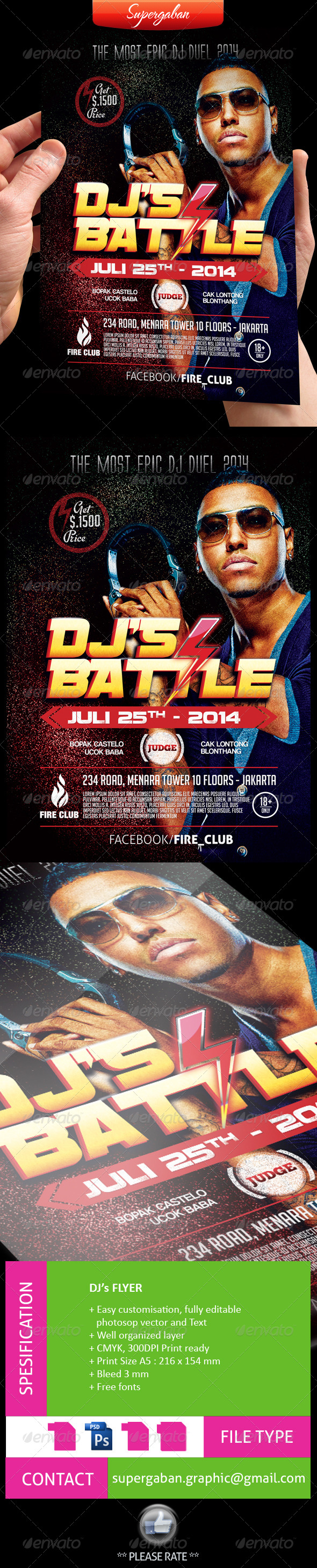 GraphicRiver DJ Battle Flyer 8247491 GraphicRiver DJ Battle Flyer 8247491