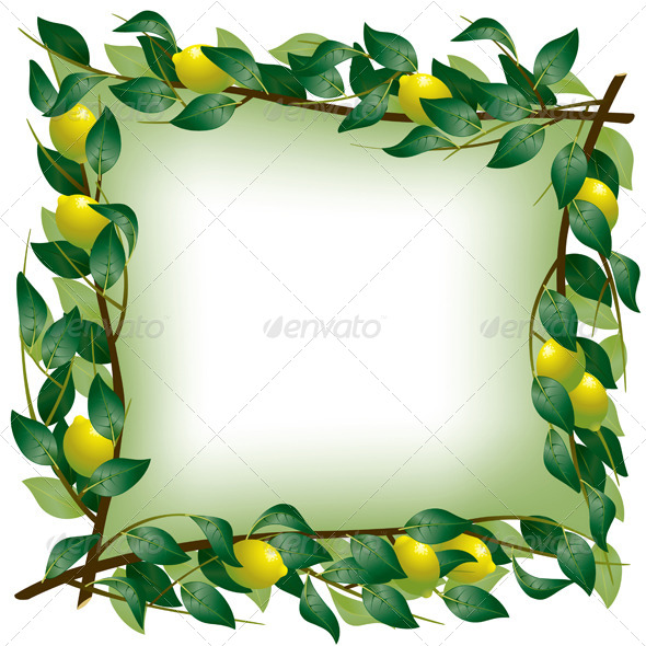 GraphicRiver Lemon Branch Frame 8251583 GraphicRiver Lemon Branch Frame 8251583
