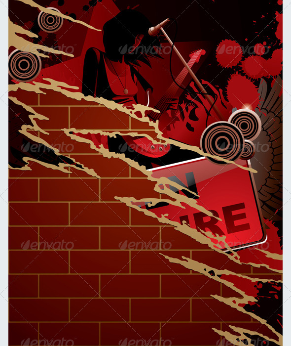 GraphicRiver Torn Musical Poster 8251617 GraphicRiver Torn Musical Poster 8251617