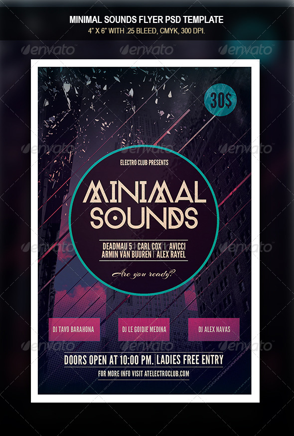 GraphicRiver Minimal Sounds Flyer 8252043 GraphicRiver Minimal Sounds Flyer 8252043