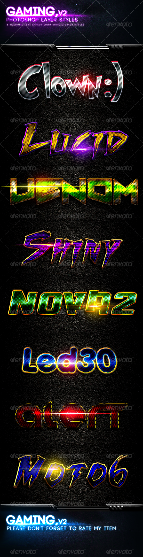 GraphicRiver Gaming Layer Styles V2 8252166 GraphicRiver Gaming Layer Styles V2 8252166