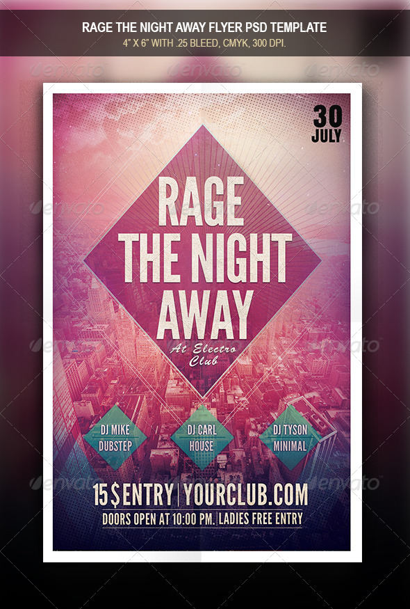 GraphicRiver Rage The Night Away Flyer 8252216 GraphicRiver Rage The Night Away Flyer 8252216