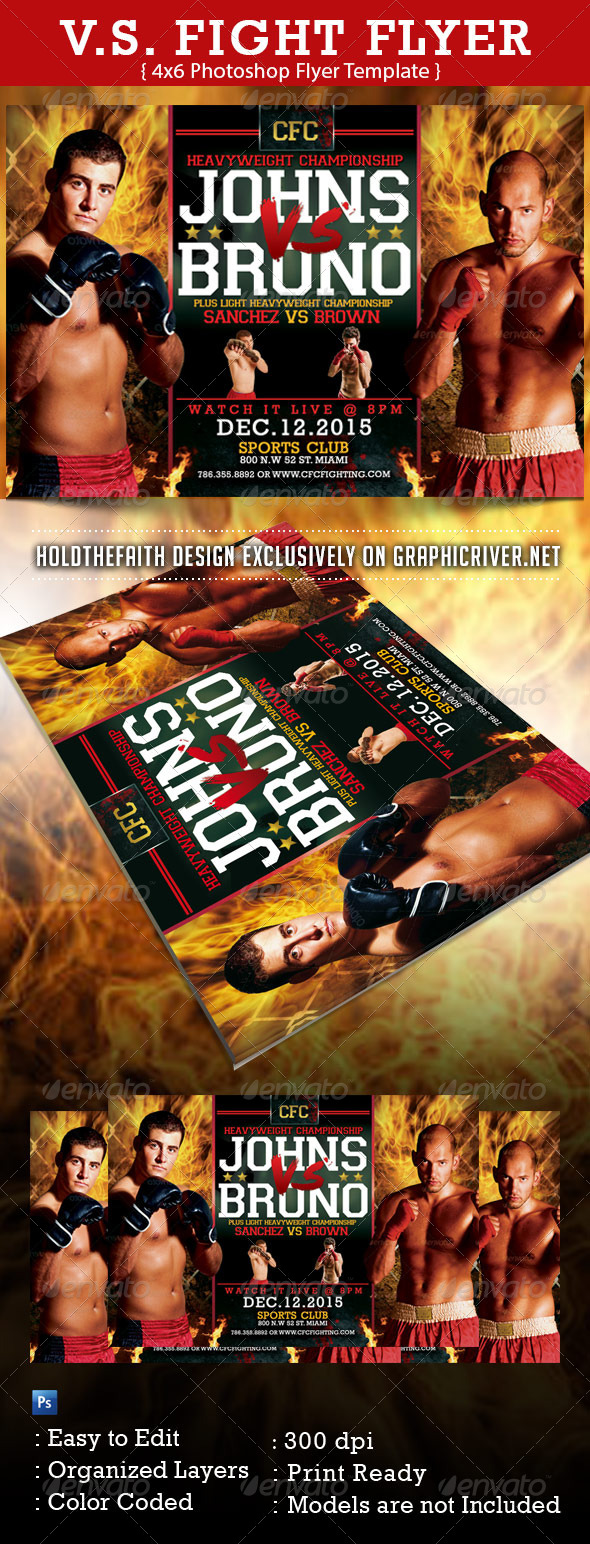 GraphicRiver V.S Fight Flyer 8197119 GraphicRiver V.S Fight Flyer 8197119