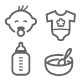 25 Outline Stroke Baby Icons