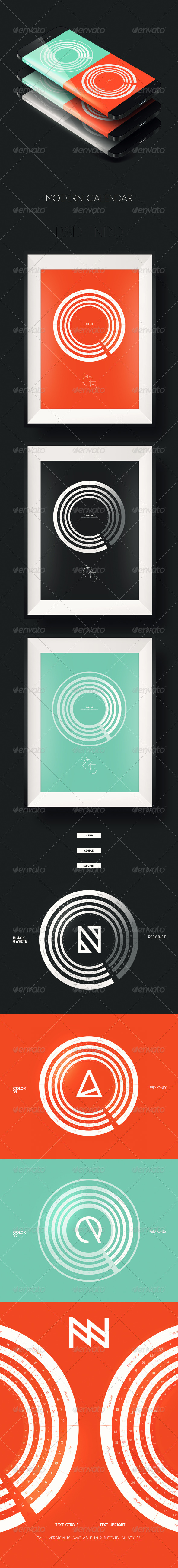GraphicRiver Modern 2015 Circle Calendar 8252674 GraphicRiver Modern 2015 Circle Calendar 8252674