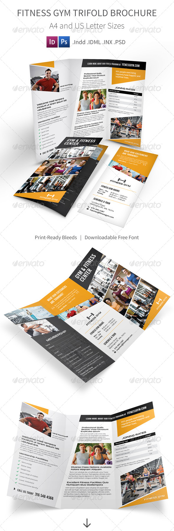 Fitness Gym Trifold Brochure (Informational)