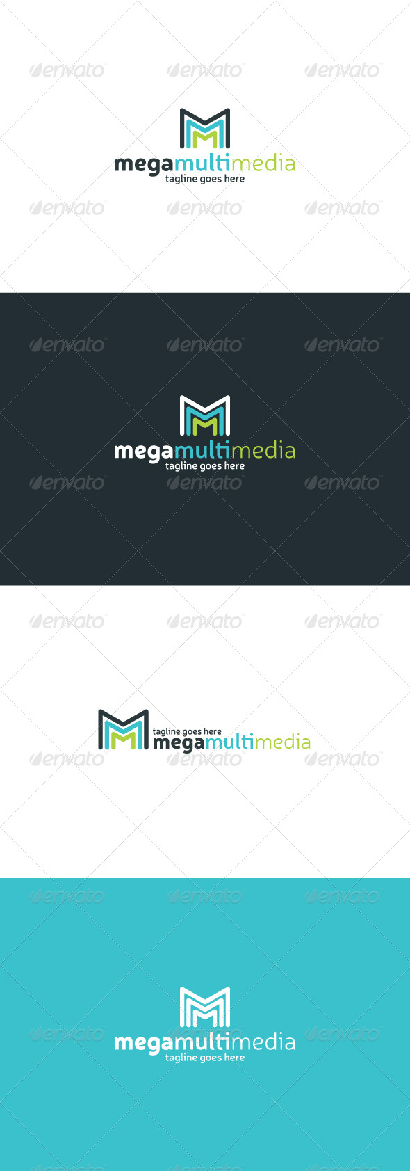 Mega Multi Media Logo Letter M Mega Multi Media Logo Letter M