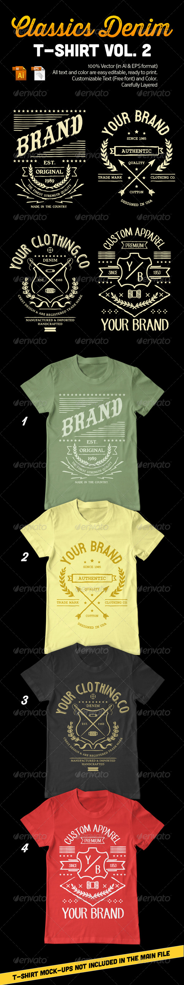 GraphicRiver Classics Denim T-Shirt Vol 2 8256379 GraphicRiver Classics Denim T-Shirt Vol 2 8256379